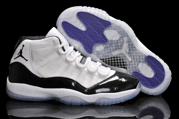 Air Jordan 11 Mens Shoes Aa Black/White/Purple Online